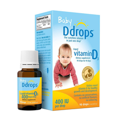 Vitamin D3 Baby D Drops 400UI bé 0m+ 2,5ml/90 giọt