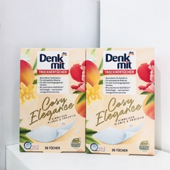 Giấy thơm quần áo Denkmit Trocknertucher hộp 36 tờ - Đức