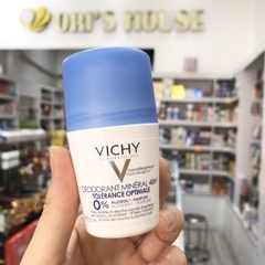 Lăn khử mùi Vichy Mineral Deodorant xanh biển 48h không cồn 50ml - Pháp