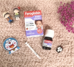 Sắt Feroglobin Vitamin C + ZinC Baby Drops Anh 4-24m 30ml - Anh