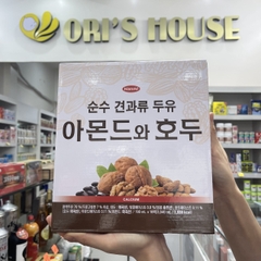 Lốc sữa đậu đen, hạnh nhân, óc chó Hanmi 16x190ml/hộp- Hàn