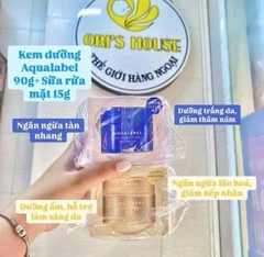 Kem dưỡng trắng da, trị nám Shiseido Aqualabel Gel Cream 5in1 90g + sữa rửa mặt 15g- Nhật