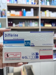 Gel dưỡng da trị mụn, thâm, sẹo Differin Galderma 0,1% 30g- Pháp