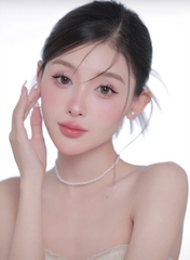 Set vòng cổ+ bông tai ngọc trai hoa lan 8 ly