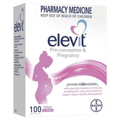 Viên uống bổ sung vitamin cho mẹ bầu Elevit Pre-conception & Pregnancy Vitamins & Minerals 100 viên-Úc
