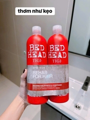 Cặp gội xả TIGI đỏ hư tổn cấp độ 3 750ml - Anh