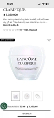 Kem dưỡng ẩm, sáng da Lancome Clarifique màu trắng mini 15ml, 50ml