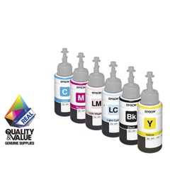 Bộ 6 màu mực in chính hãng Epson mã T673 dùng cho Epson L805 và L1800