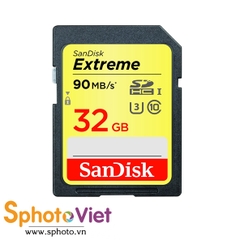 THẺ NHỚ 32GB Sandisk SDHC Extreme 90MB/s (Class 10)