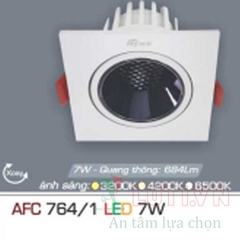 Đèn âm trần vuông chống chói AFC-764/1-7W