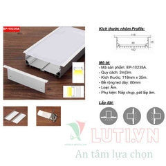 Thanh Profile chiếu sáng nội thất lắp âm EP-10235A