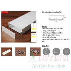 Thanh Profile chiếu sáng nội thất lắp nổi EP-10235M