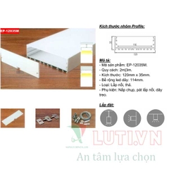 Thanh Profile chiếu sáng nội thất lắp âm EP-12035A