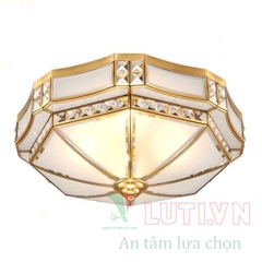 Đèn mâm ốp trần đồng cổ điển OD-697A-18