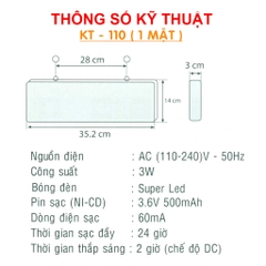 Đèn exit Kentom KT 110 (1 mặt)