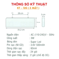 Đèn exit Kentom KT 120 (2 mặt)