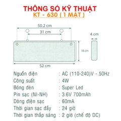 Đèn exit Kentom KT 630 (1 mặt)
