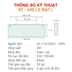 Đèn exit Kentom KT 640 (2 mặt)