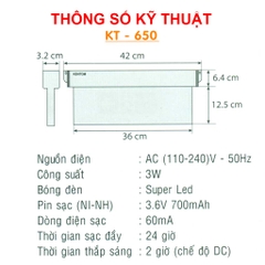 Đèn exit Kentom KT 650 (1 mặt)