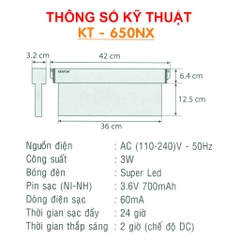 Đèn exit Kentom KT 660NX (2 mặt)