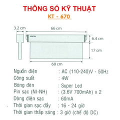 Đèn exit Kentom KT 670 (2 mặt)