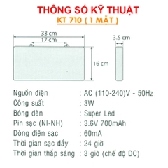 Đèn exit Kentom KT 710 (1 mặt)