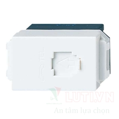 Ổ cắm điện thoại 4 cực màu trắng WEV2364SW