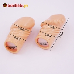 Bộ 3 món bao cao su đôn đầu khấc và vòng gai silicone mềm mại