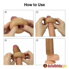 Bao cao su đôn Lovetoy Nature Extender hình dương vật giả như thật