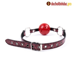 Bóng bịt miệng có lỗ - ball gag bondage 2 màu đen đỏ