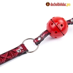 Bóng bịt miệng có lỗ - ball gag bondage 2 màu đen đỏ