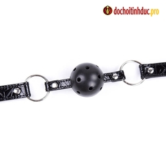 Bóng bịt miệng có lỗ - ball gag bondage 2 màu đen đỏ
