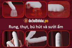 Dương vật giả cao cấp rung thụt bú hút sưởi ấm SVAKOM Veromca