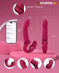 Sex toy cho les dương vật giả 2 đầu siêu rung 3 điểm Lovense Lapis