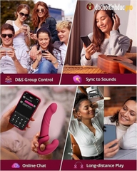 Sex toy cho les dương vật giả 2 đầu siêu rung 3 điểm Lovense Lapis