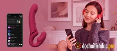 Sex toy cho les dương vật giả 2 đầu siêu rung 3 điểm Lovense Lapis
