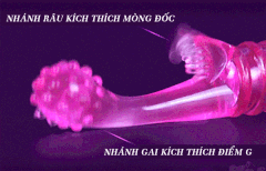 Máy rung mát xa điểm G và âm vật đầu bi gai silicone mềm mại