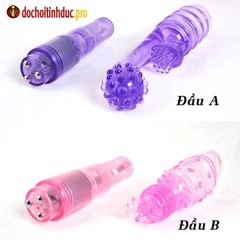 Máy rung mát xa điểm G và âm vật đầu bi gai silicone mềm mại