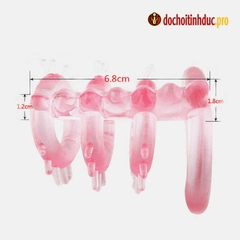 Vòng đeo dương vật gai rồng silicone mềm mại tăng khoái cảm