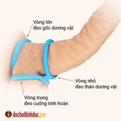 Vòng đeo dương vật silicon tăng cương cứng và ngăn xuất tinh sớm