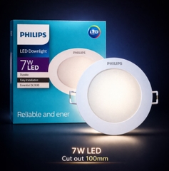 Đèn Led Âm Trần Philips Eridani DL190B LED6 D100 7W WH SNI Khoét lỗ 100 mm