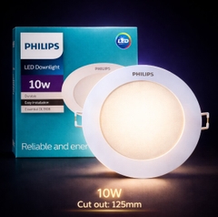 Đèn LED Âm Trần Philips Eridani DL190B LED8 D125 10W WH SNI Khoét lỗ 125 mm