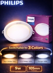 Đèn LED Âm Trần Philips Meson SSW 105 9W WH Recessed Khoét lỗ 105 mm