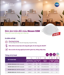 Đèn LED Âm Trần Philips Meson SSW 150 17W WH Recessed Khoét lỗ 150 mm