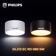 Đèn Led Ốp Trần Philips DL212 EC RD 080 5W W/B HV 03 Đường kính 80 mm