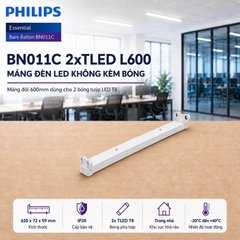 Máng Đèn LED Tuýp Philips BN011C 2xTLED L600 G2 GM