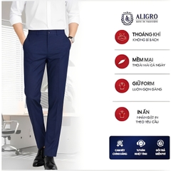 Quần âu nam công sở cao cấp Aligro ALGO1065 màu navy kẻ xanh