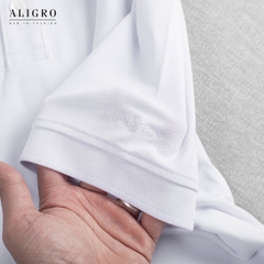 Áo Polo nam cộc tay ALGPLO25 trắng