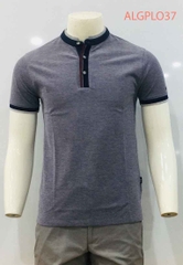 Áo polo nam ngắn tay Aligro cao cấp ALGPLO37 vải CVC cao cấp dáng slimfit cổ tàu màu ghi sáng