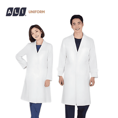 Áo choàng blouse, áo blue trắng dài tay, dáng dài, chất vải oxford cho bác sĩ, dược sĩ, spa Aligro BV.CA.ABLU.OXD